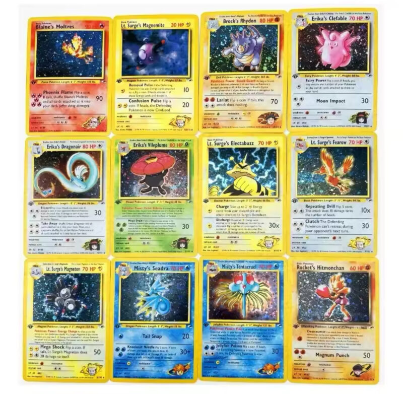 Gym Heroes Pokemon 55 Pcs Full Set Collectibles Cards (proxy) - Image 5